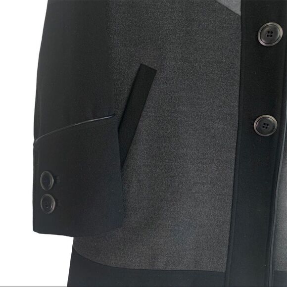 NICCOLINI Beautiful! Button Down Black Grey Coat - Picture 3 of 12